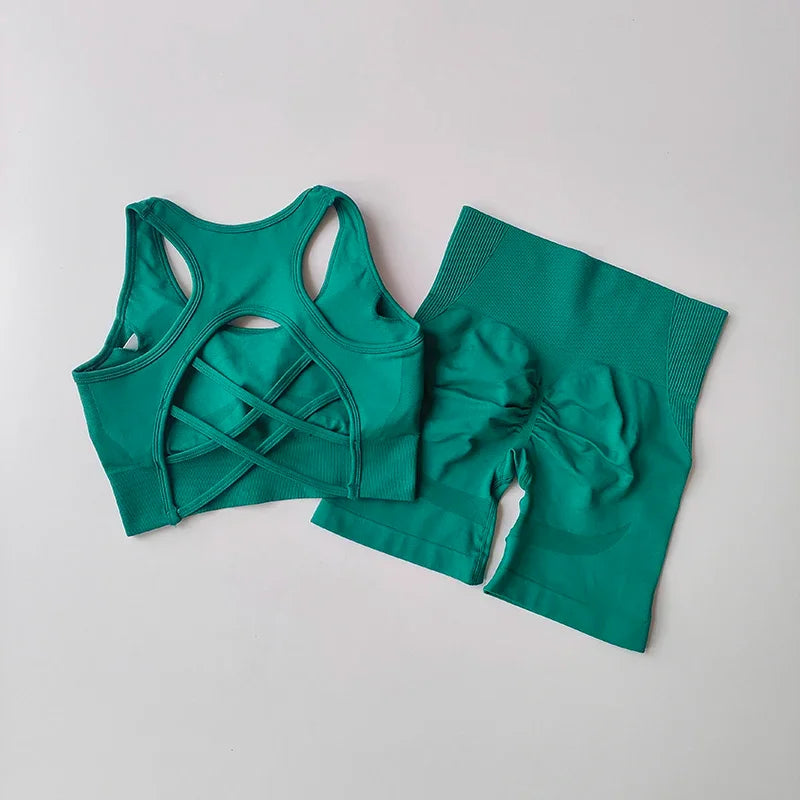 2 PCS Women's Seamless Yoga Set Sexy Sport - Empire P.E