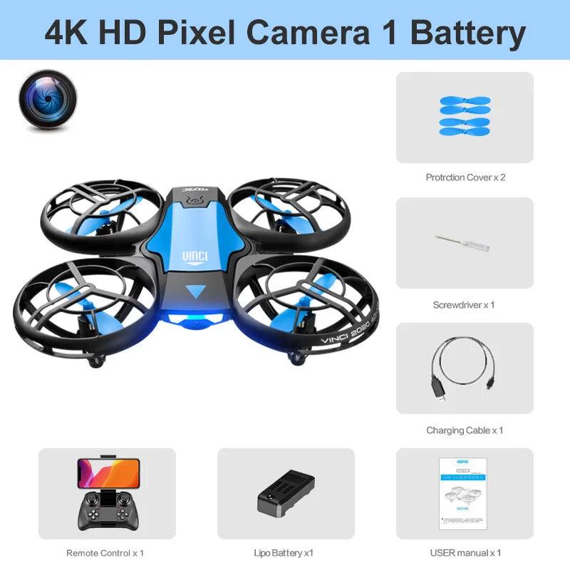 4DRC V8 WIFI FPV Drone Wide Angle HD 4K Camera Height Hold RC Foldable Quadcopter Dron Helicopter Gift Toys - Empire P.E