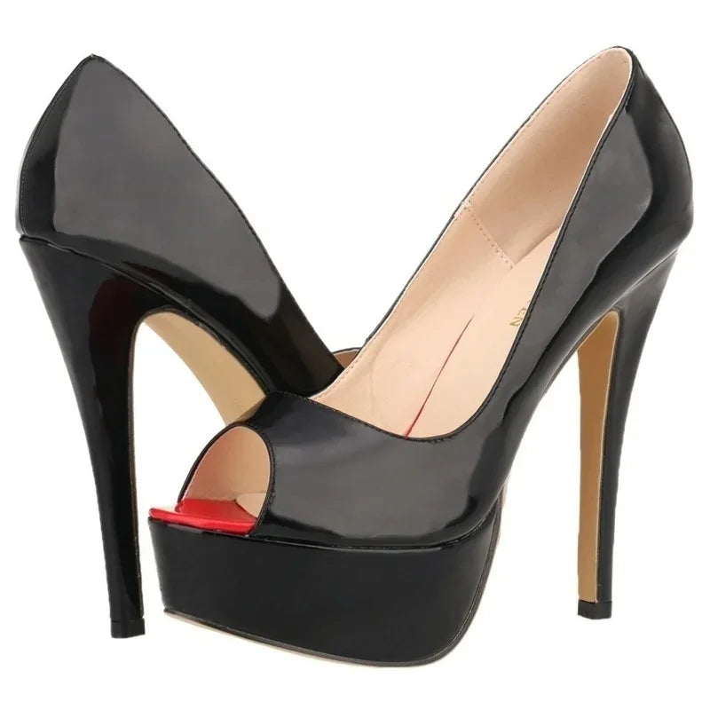 Women Pumps Sexy Platform Peep Toe 14cm - Empire P.E