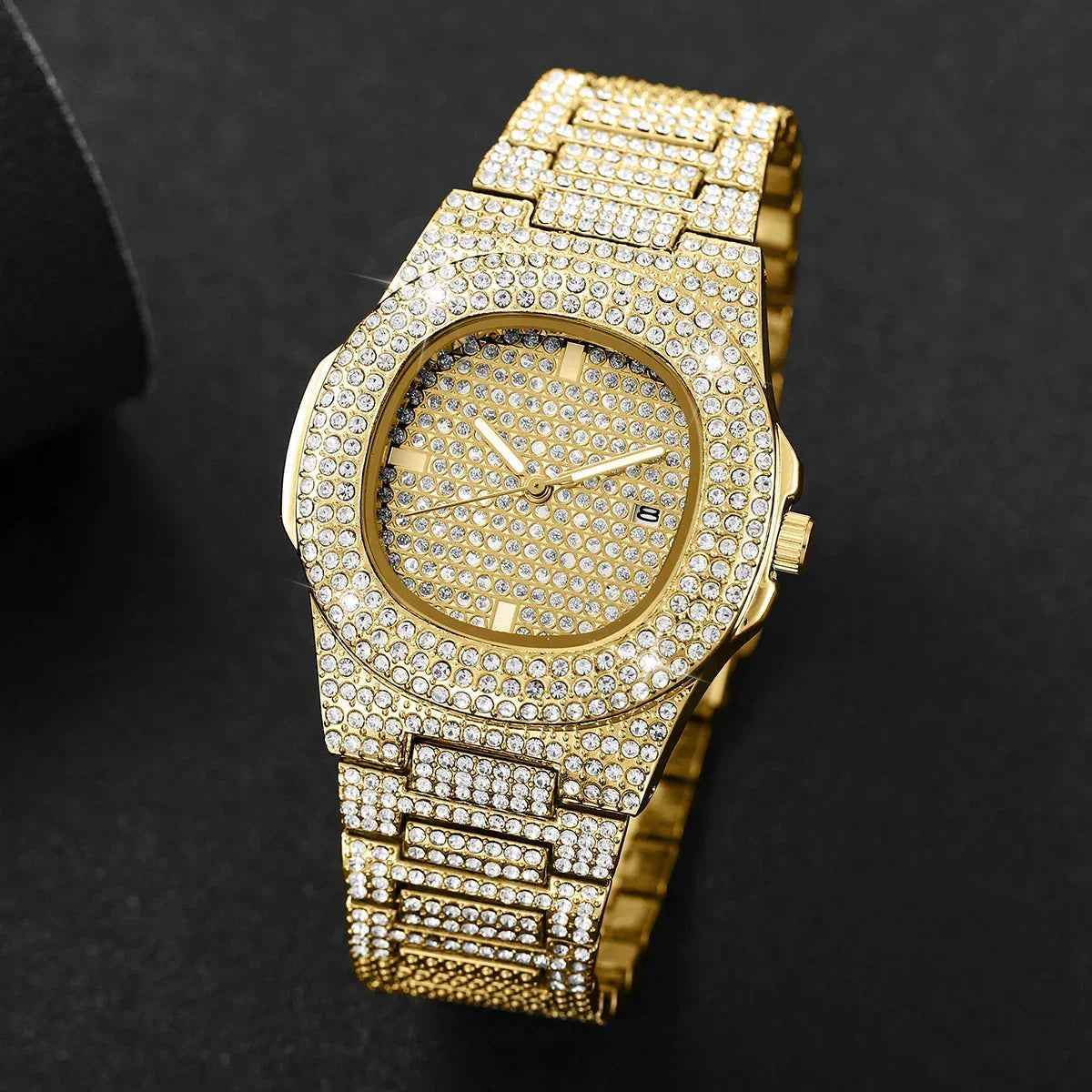 Luxury Full Diamond Men's Stainless Steel Watches Male - Empire P.E