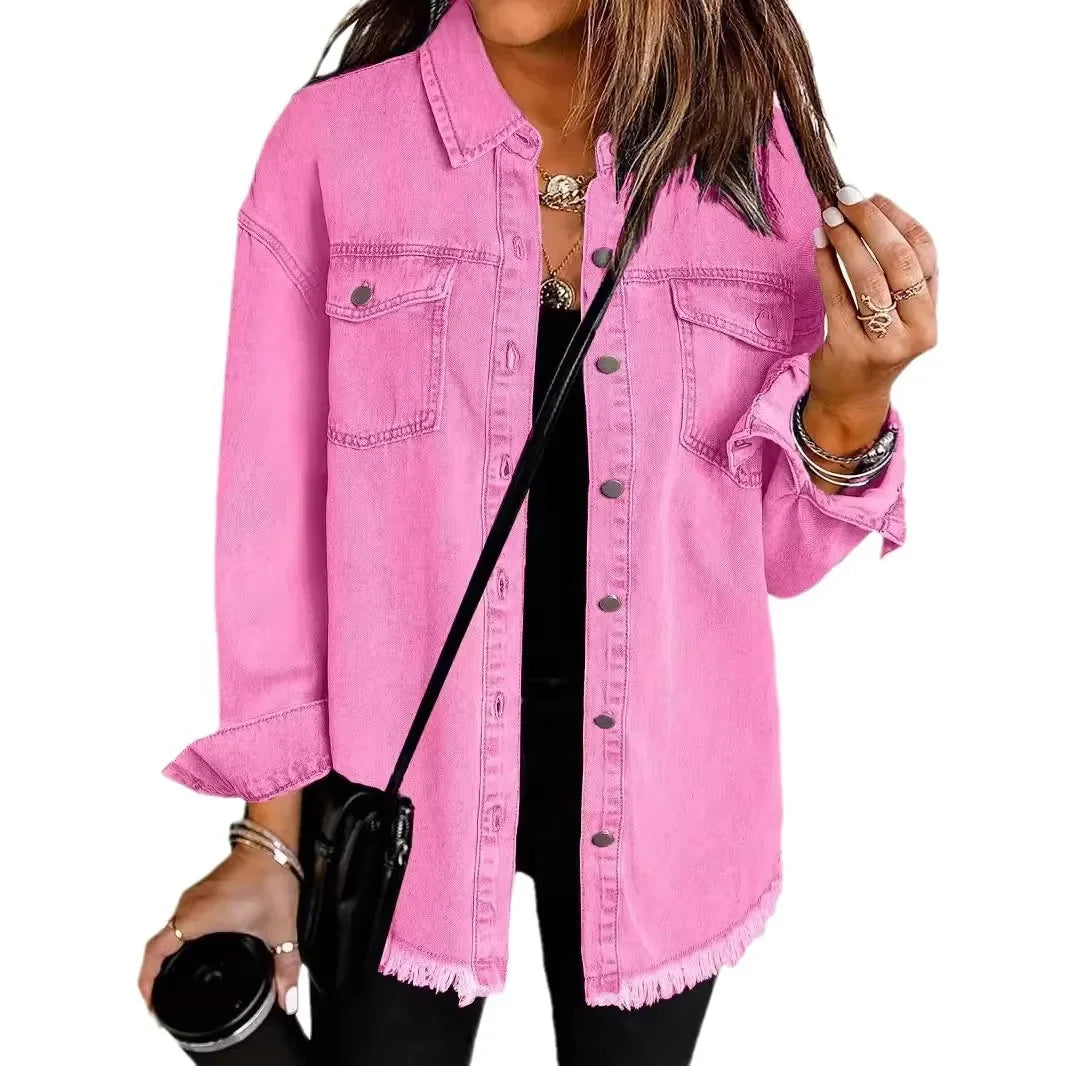 Women Denim Coat Shirt