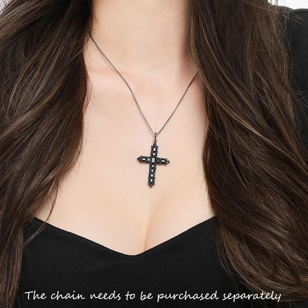 Timeless Cross Black Zircon Pendant