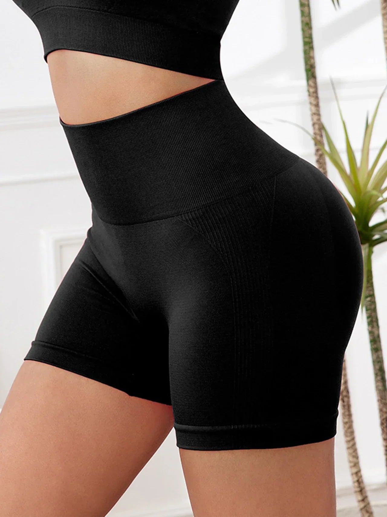 Women Fitness Shorts High Waist Workout Hip Lifting Leisure Shorts Leggings Yoga Gym Running Short Pants Sportswear - Empire P.E