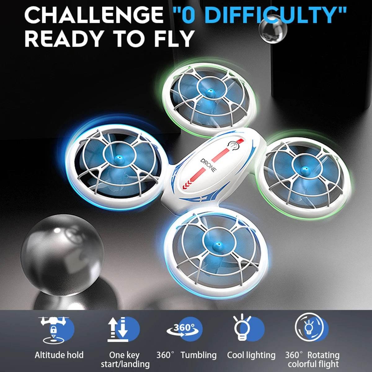 Mini RC Drone Helicopter with Auto Hover 360° Flights Headless Mode Altitude Hold RC Drone Quadcopter Toys for boys Gift - Empire P.E