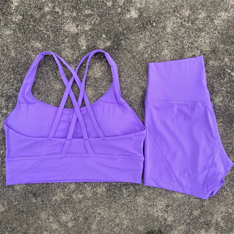 Yoga 2 Piece Gym Sports Shorts Set - Empire P.E
