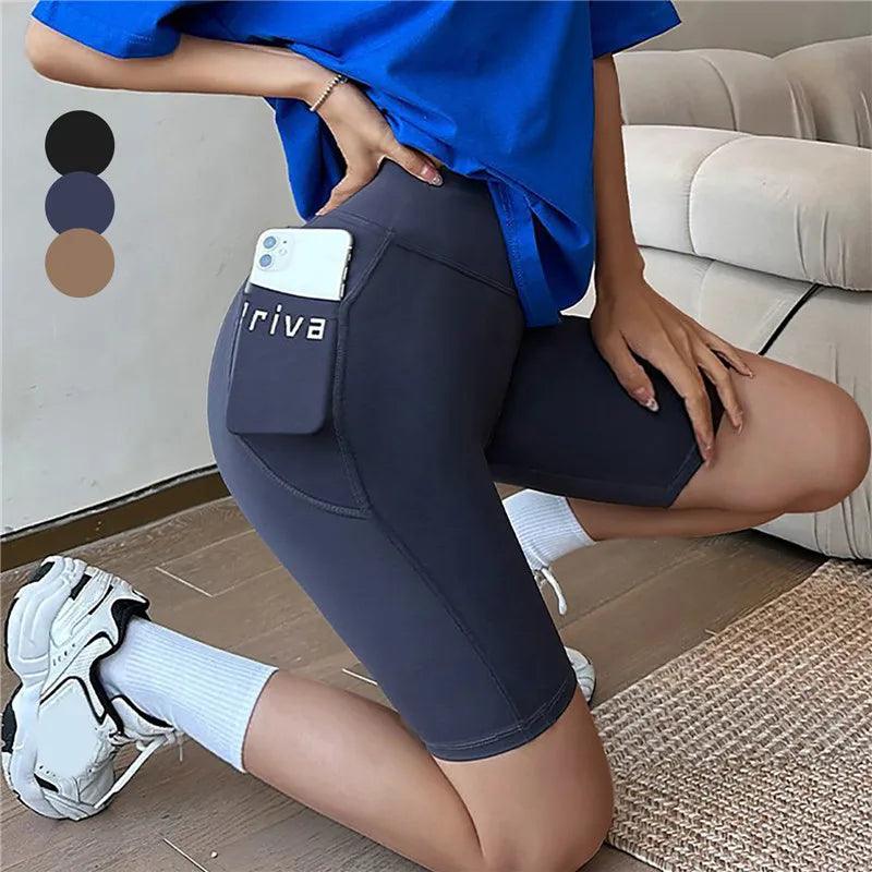 Women Yoga Sports Shorts High Waist Fitness Shorts Casual Streetwear Short Trousers Female Tight Shorts For Ladies Workout Pants - Empire P.E