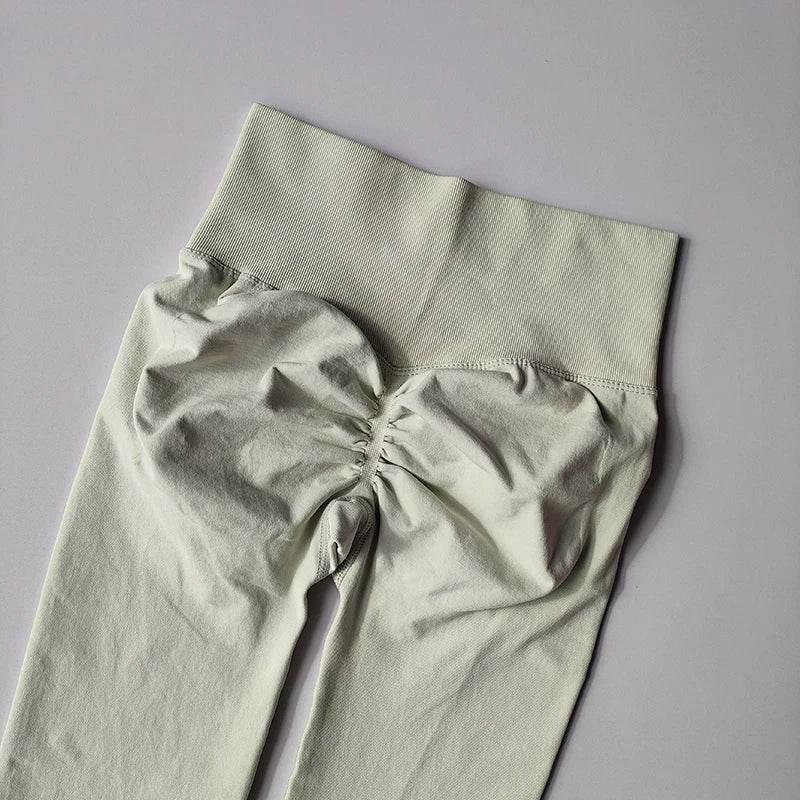 Seamless Hip Lifting Fitness Set Women's V-neck Bra Leggings Yoga Set Quick Drying Exercise Iron Massage High Fat Tight Pants - Empire P.E