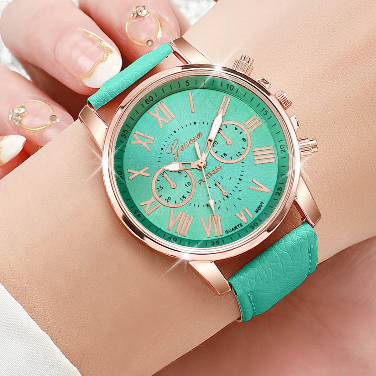 5PCS/Set Women's Multi Color Watch - Empire P.E