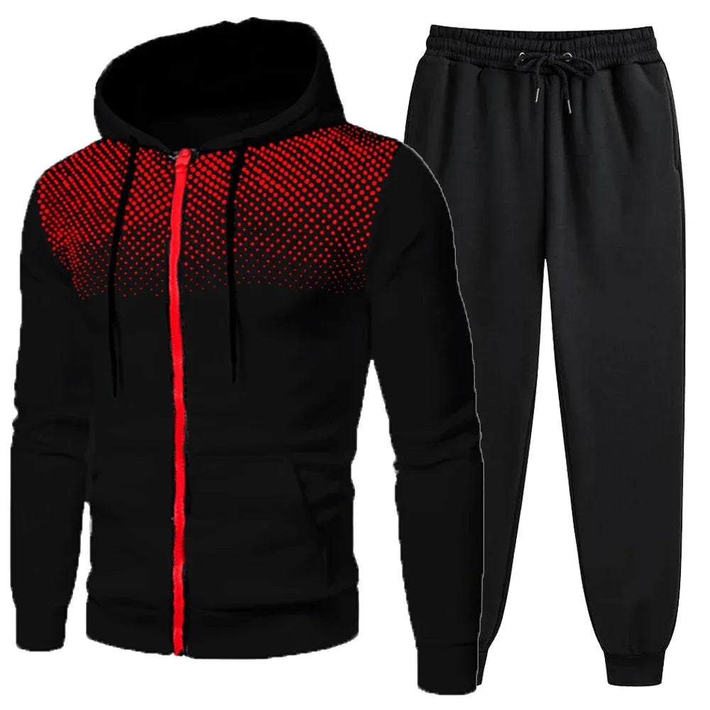 Mens Casual Sport Hoodie Sweatpants Set