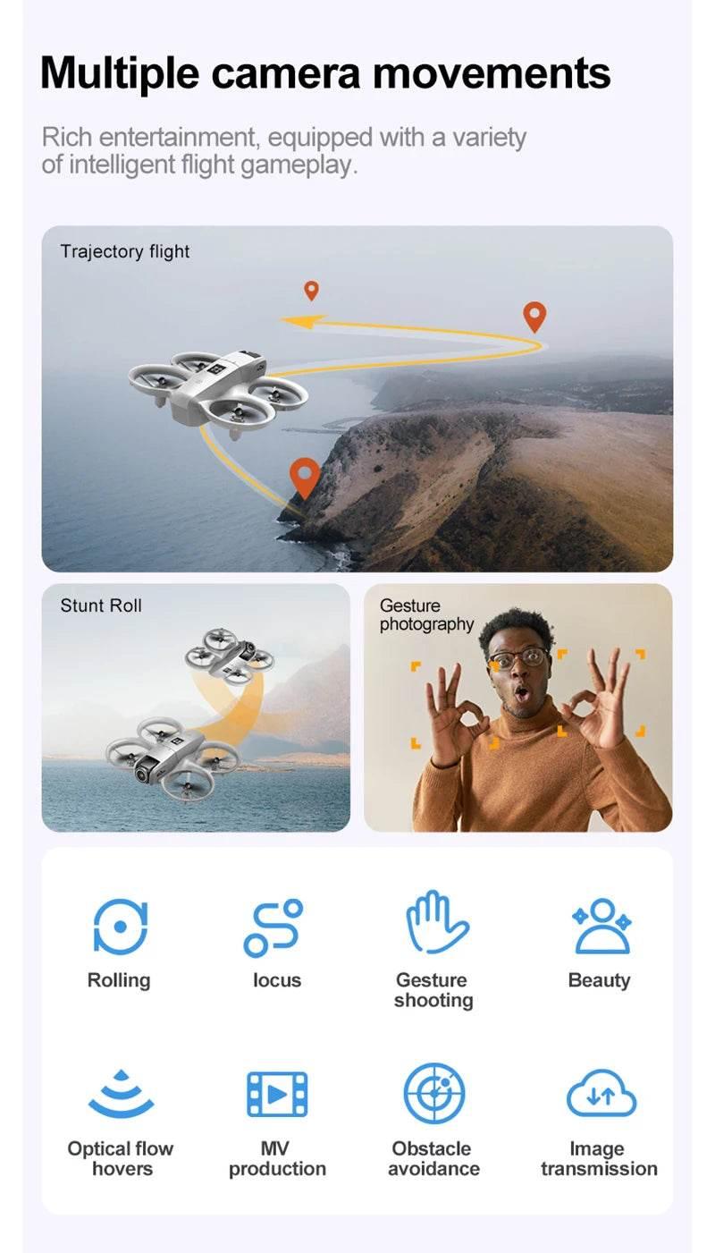 Drones Professional HD GT3 GPS 8K 180° Dual Cameras 5G WIFI Brushless Motors Obstacle Avoidance FPV Foldable Quadcopter Toys - Empire P.E