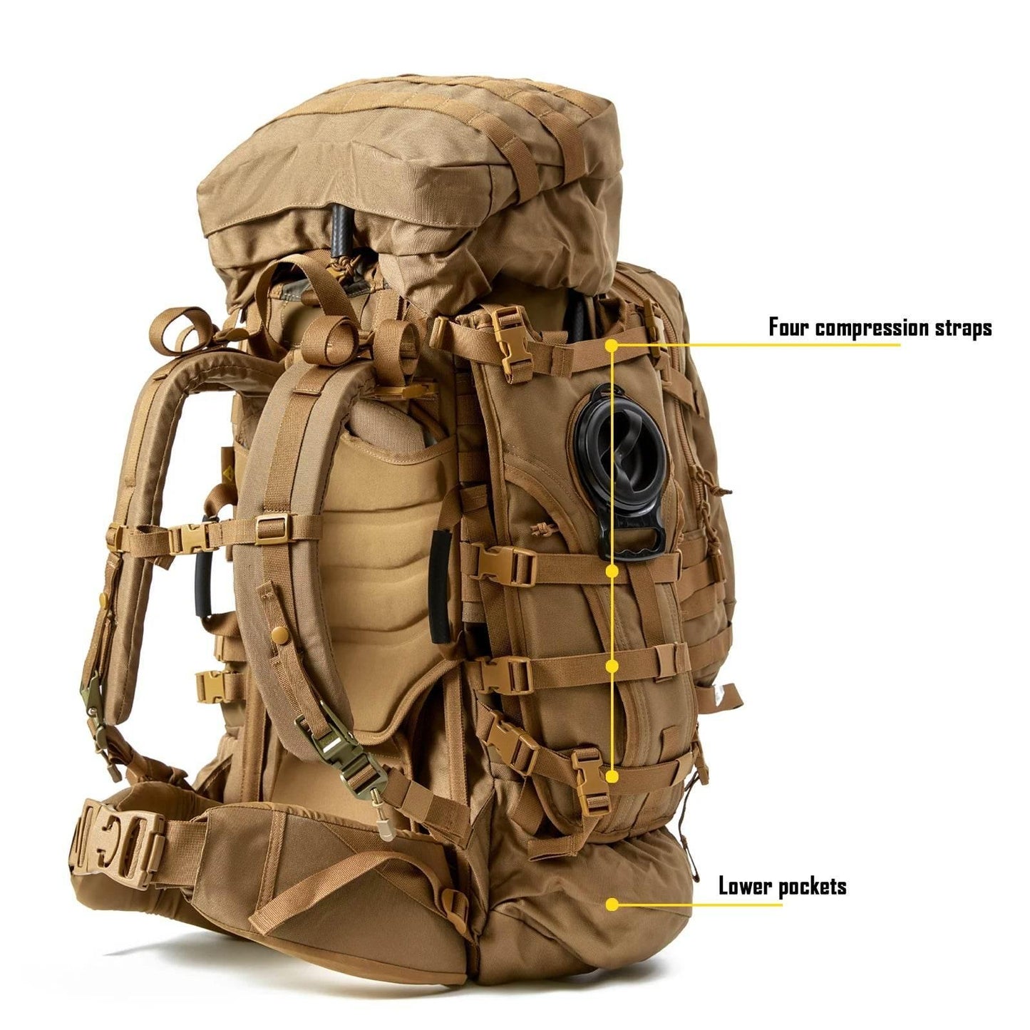 Military ILBE Army Large Rucksack with Detacheable Tactical Assault Backpack - Empire P.E