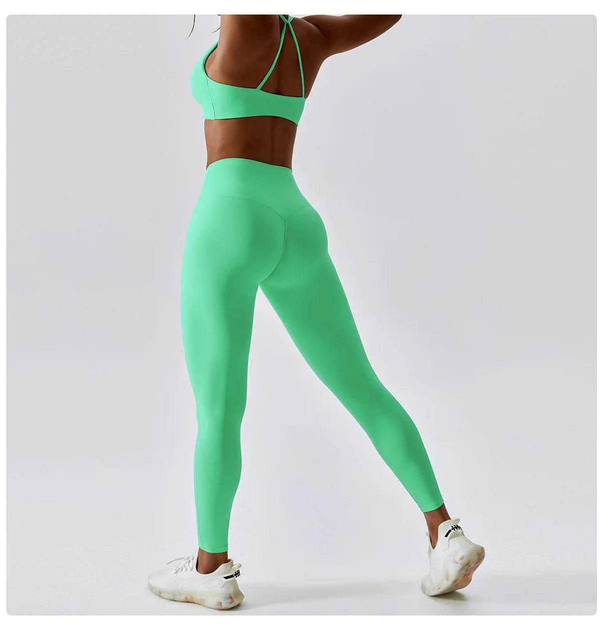 Yoga Set Women's Tracksuit Fitness Sports Set Workout Clothes For Women Gym Set Women Outfits Sports Bra Yoga Pants Yoga Suit - Empire P.E