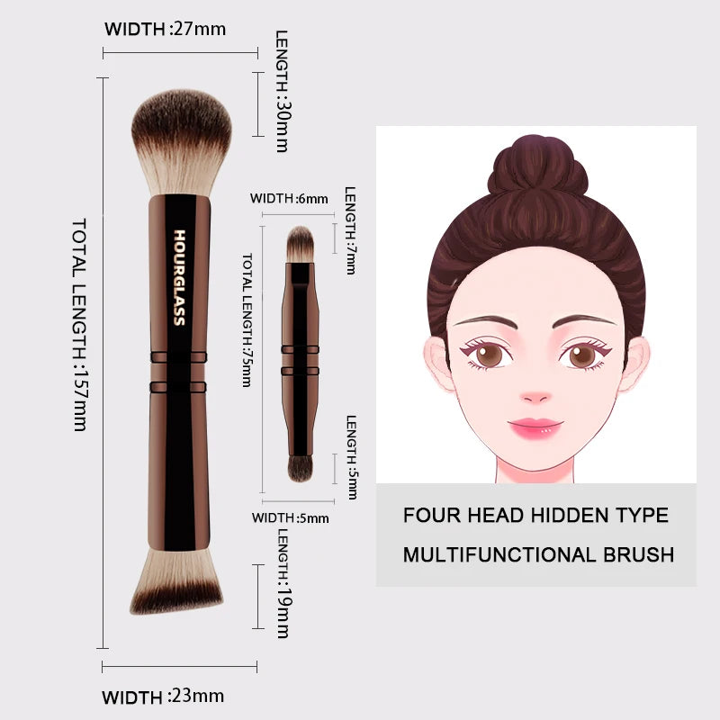 Four-Head Multifunctional Makeup Brush