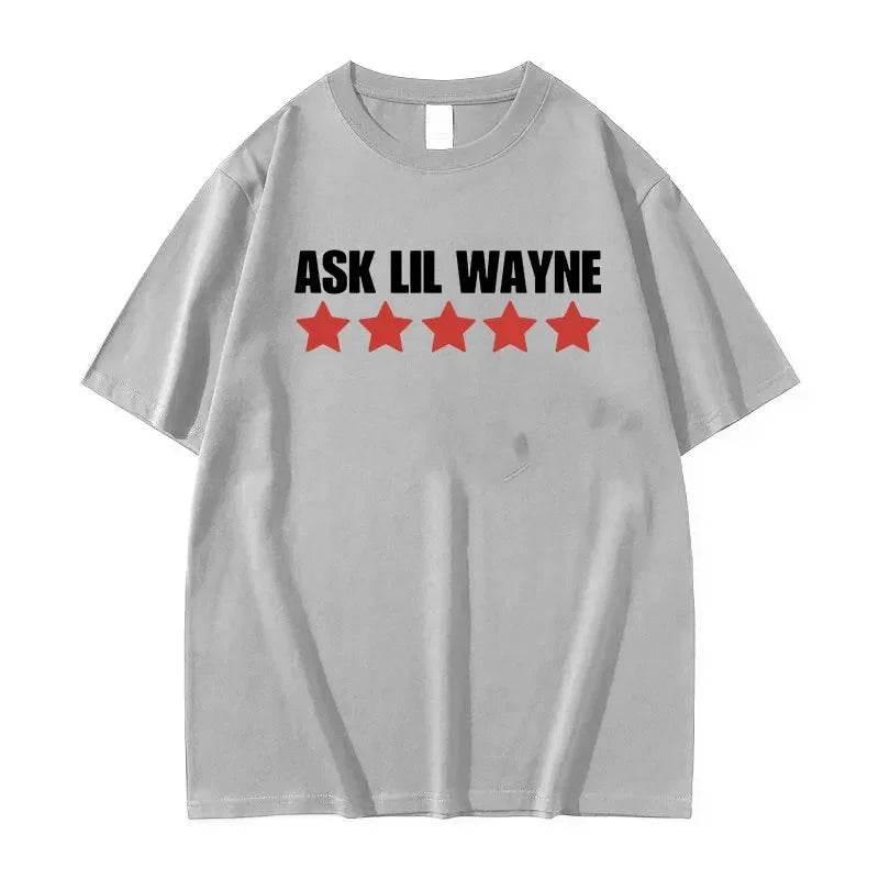 Rapper Ask Lil Wayne Printed Pattern Tshirt for Women's Casual High Quality Fashion Tshirt Top Clothing Oversized T-shirt - Empire P.E