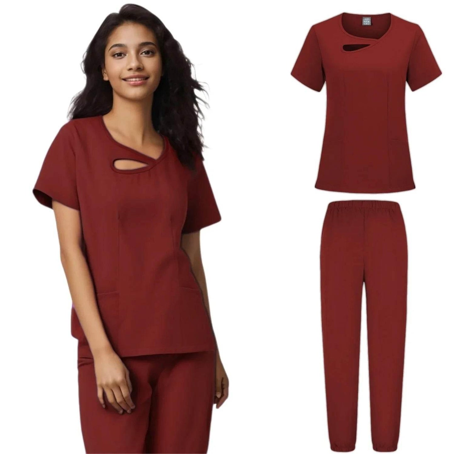 New Design Hospital Scrubs Set Nursing Spandex And Stretch Medical Uniforms Nurse Uniform Fit Scrubs Women Scrubs Sets - Empire P.E