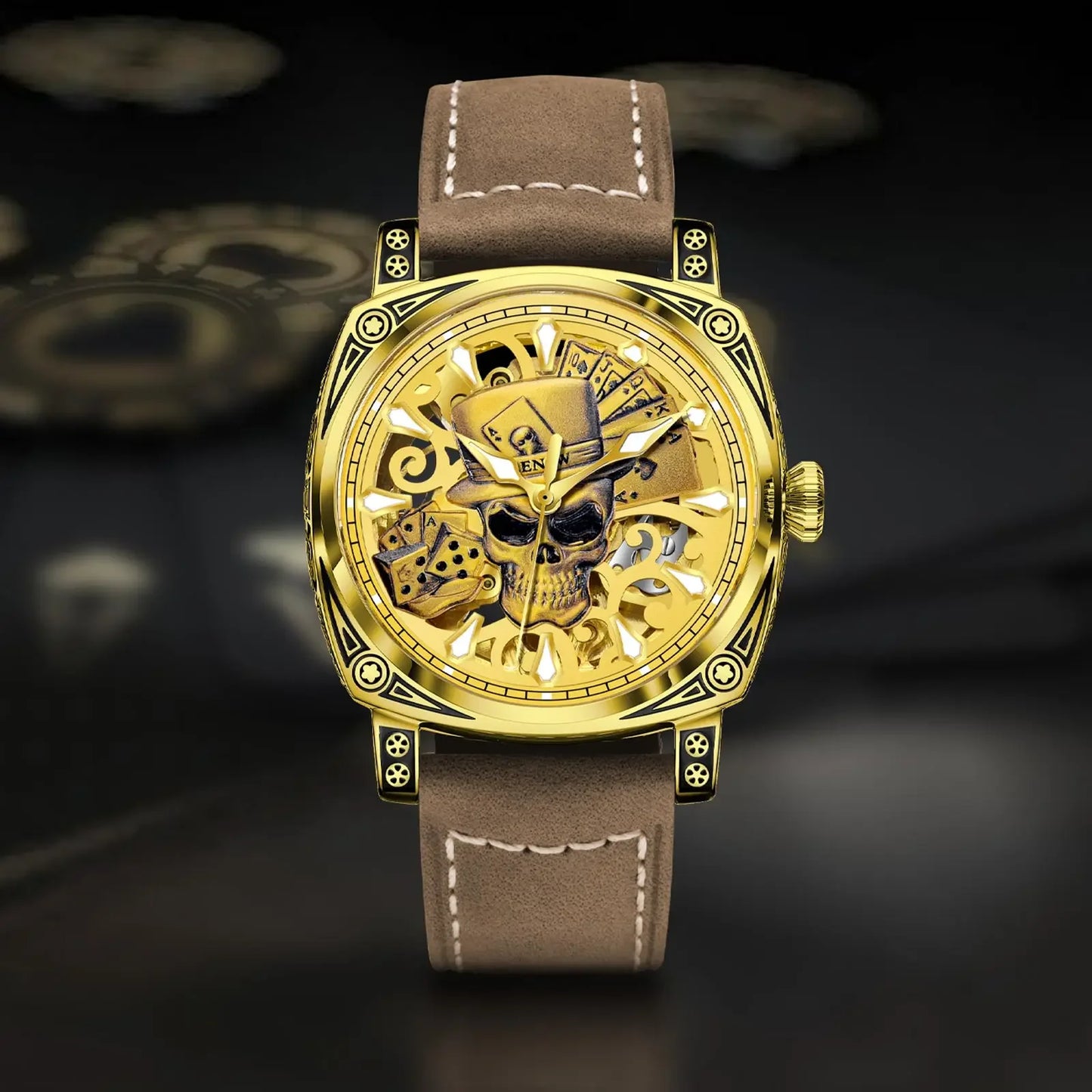 Skull Series Top Brand Luxury Gold Watch - Empire P.E