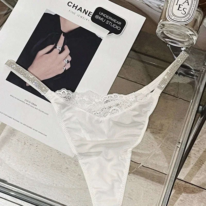 Lace Rhinestone Sexy Women Panties Seamless Underwear - Empire P.E
