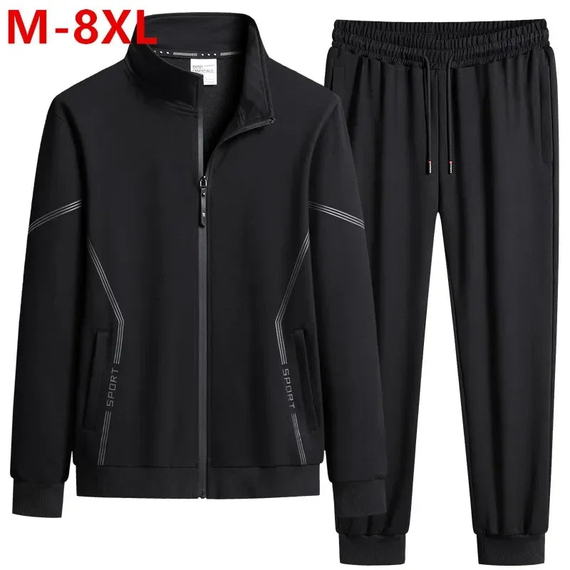 Men's Casual Solid Color Tracksuit Set