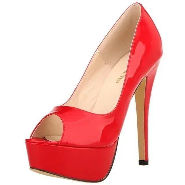 Women Pumps Sexy Platform Peep Toe 14cm - Empire P.E