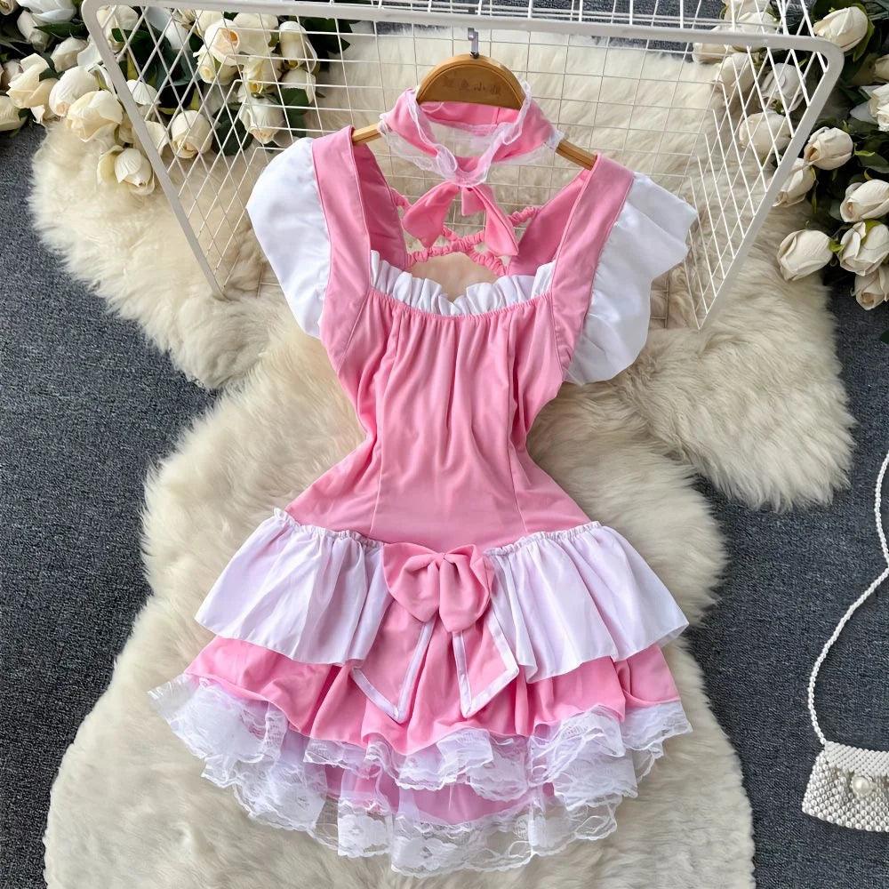 Hollow Out Cosplay Lingerie Lace Backless Jumpsuit - Empire P.E