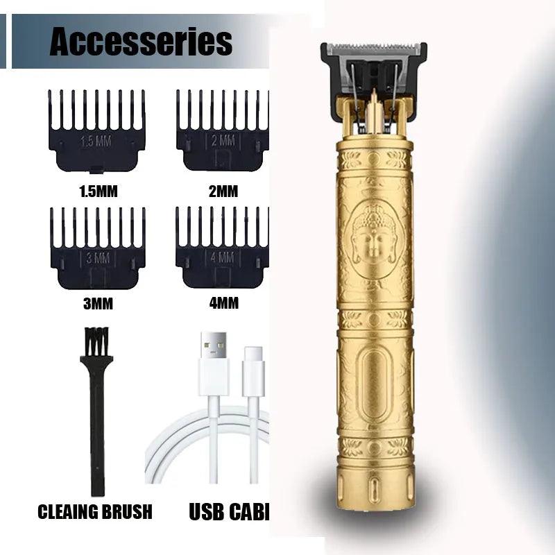 T9 Electric Hair Clipper for Men Professional Barber Shaver Beard Trimmer Body Hair Cutting Machine for Men Dragon Buddha Design - Empire P.E