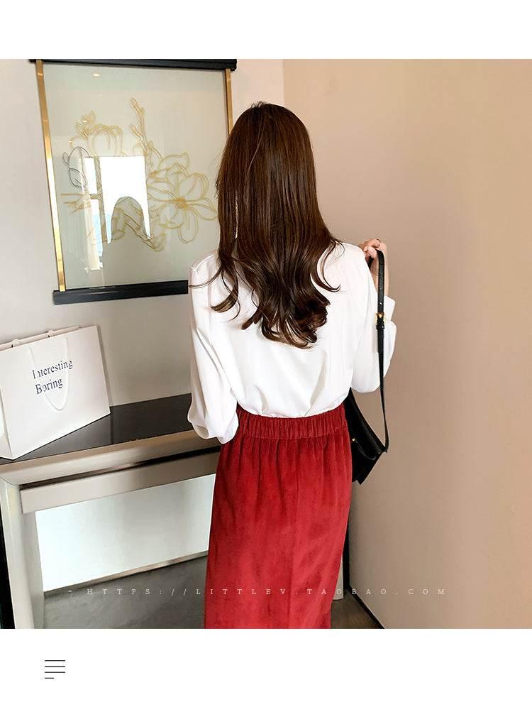 Plus Size Shirts Spring Summer Fashion Female Long Sleeve Loose Solid Blouse Tops Casual Chiffon Shirt Women Office Lady Shirts - Empire P.E