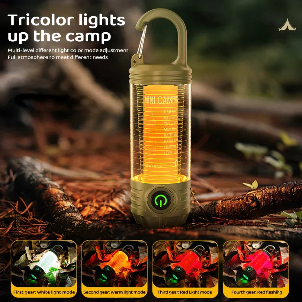 2 in 1 LED Camping Light High Bright Flashlight USB Rechargeable - Empire P.E