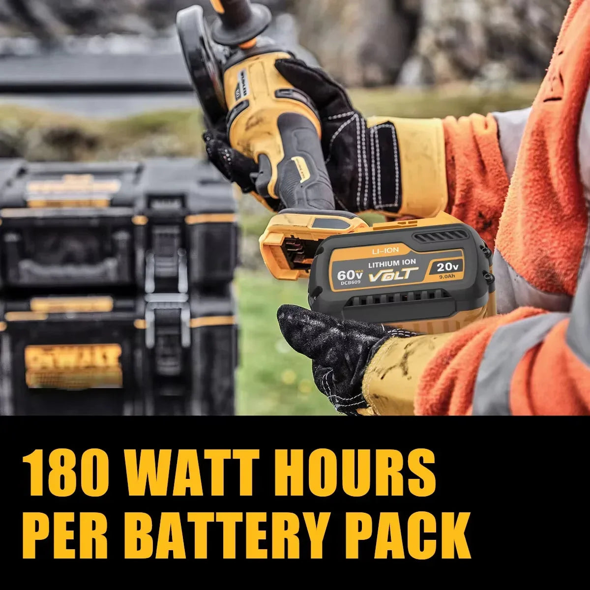 60V 9000mAh For Dewalt DCB609 Battery Replacement Li-ion Battery DCB200 DCB205 DCB606 DCB206 DCB209 DCB182 Power Tool Battery - Empire P.E