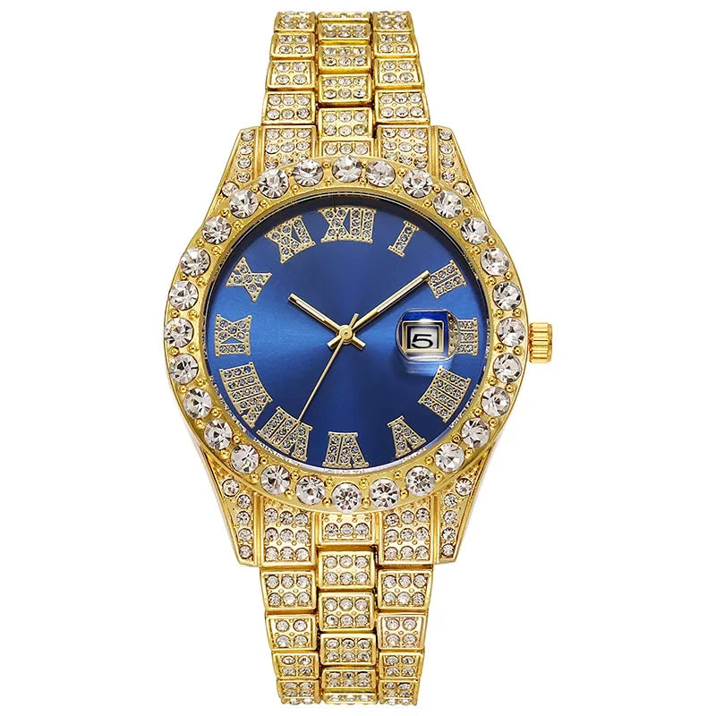 Luxury Classic Golden Men's Steel Strap - Empire P.E