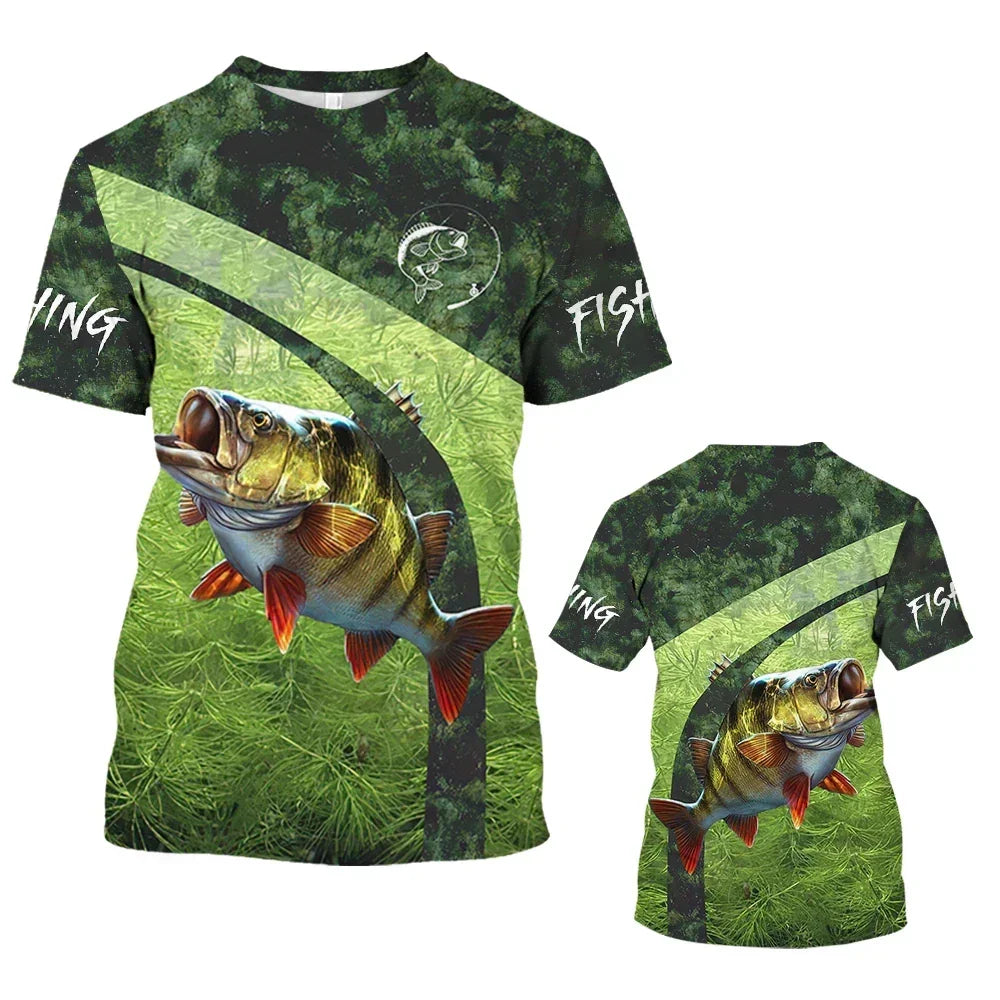 New Fishing Shirt Men's Summer Clothing Fish Graphic - Empire P.E