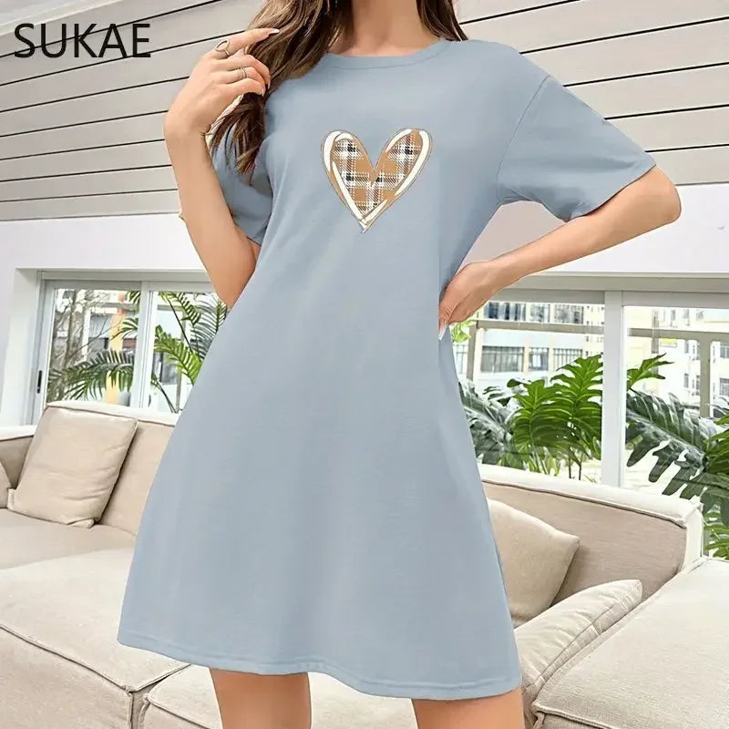 Cartoon Milk Silk Nightdress - Empire P.E