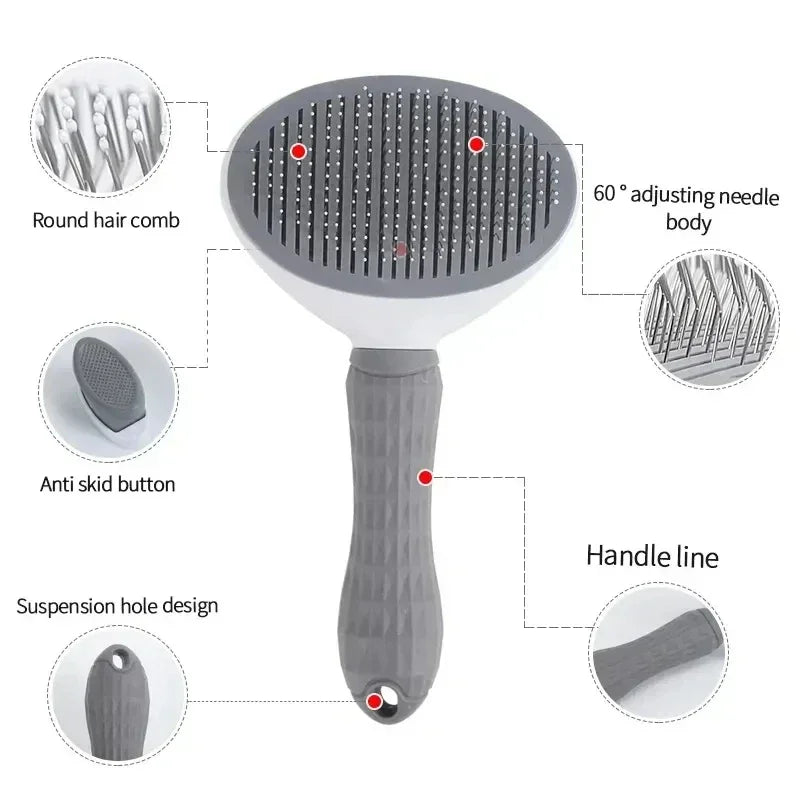 Pet Dog Brush Self Cleaning Pet Hair Remover - Empire P.E