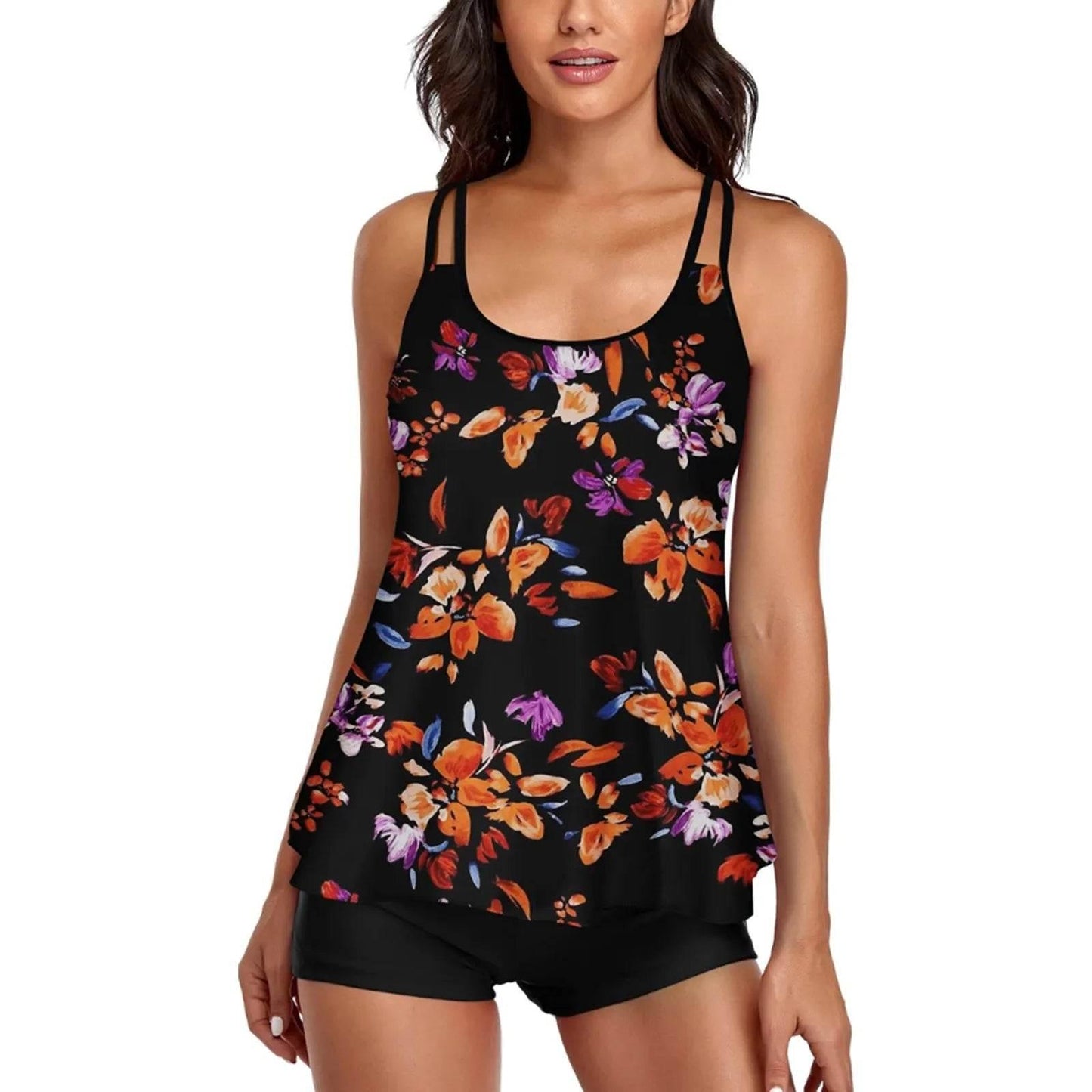 2024 Personality Popular Women's Swimsuit Sexy Printed Vest Shorts Swimsuit Two-Piece Set Soft And Comfortable Swimwear - Empire P.E