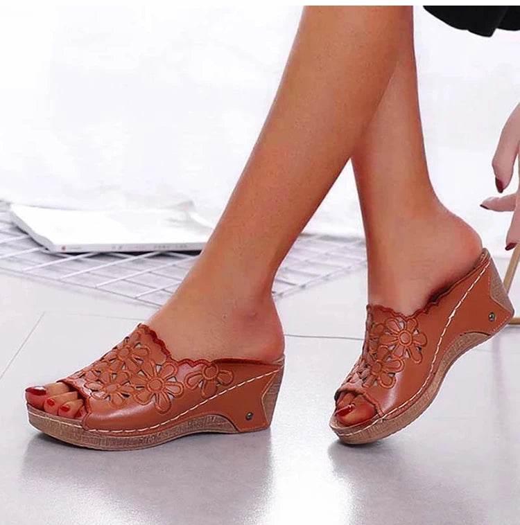Sandals Shoes Women Summer Comfortable Women Shoe Slides Shoes Woman Wedge Walking Shoes Party Female Footwear Slippers Woman - Empire P.E