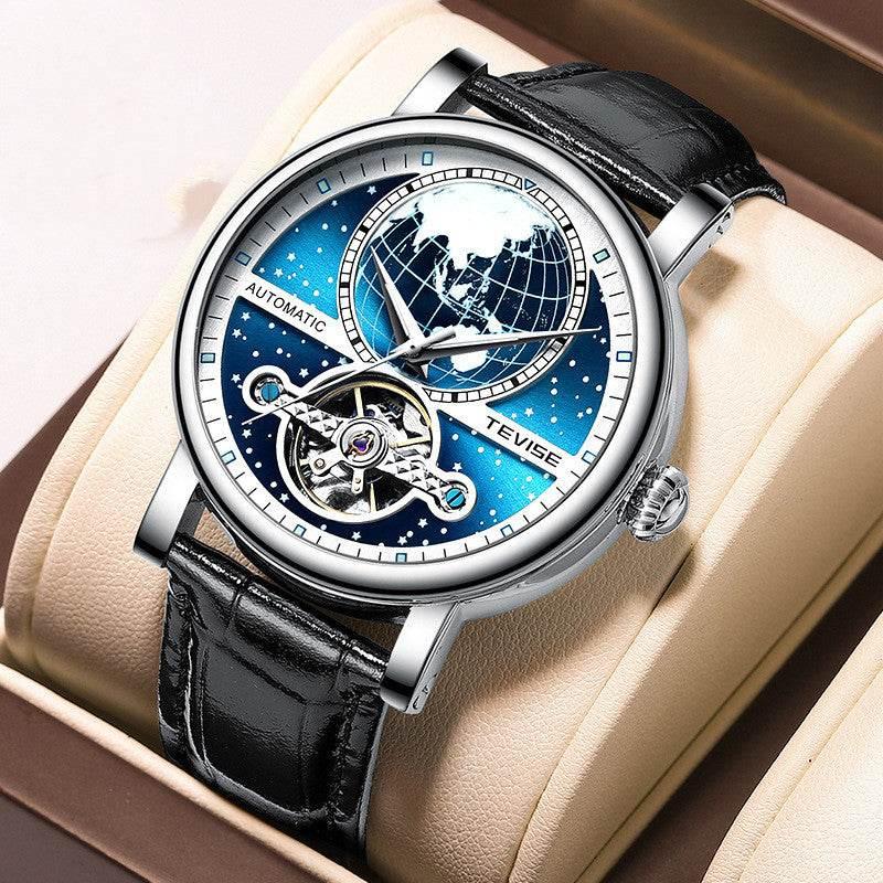 Men's Luminous Leather Casual Waterproof Automatic Mechanical Watch - Empire P.E