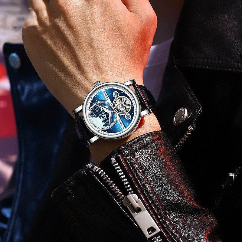 Men's Luminous Leather Casual Waterproof Automatic Mechanical Watch - Empire P.E
