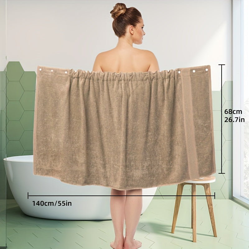 1pc Women's Wearable Bamboo Fiber Bath Towel Skirt