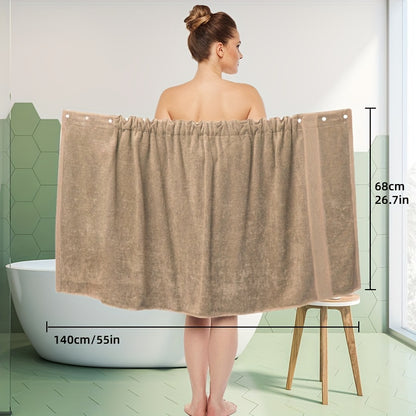 1pc Women's Wearable Bamboo Fiber Bath Towel Skirt