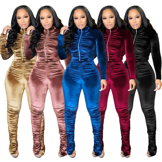 Hot Sale Hot Style Pleated Two-piece Female Fashion Casual Suit - Empire P.E