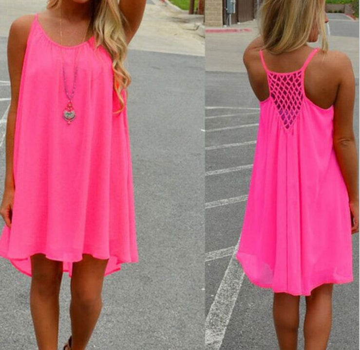 Sleeveless mesh dress