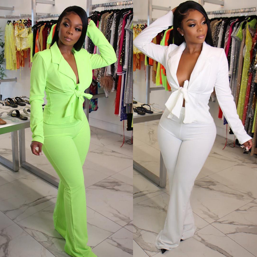 Solid color bandage suit