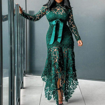 2025 New Women's  Lace  Asymmetrical Dress