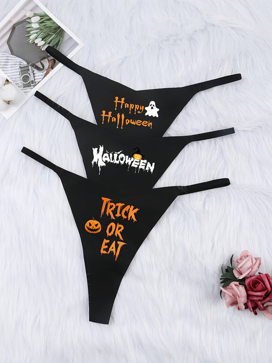 3 Piece Set of Charm Design Low Waist Panties