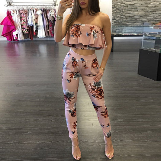 Sexy nightclub digital printing two-piece suit