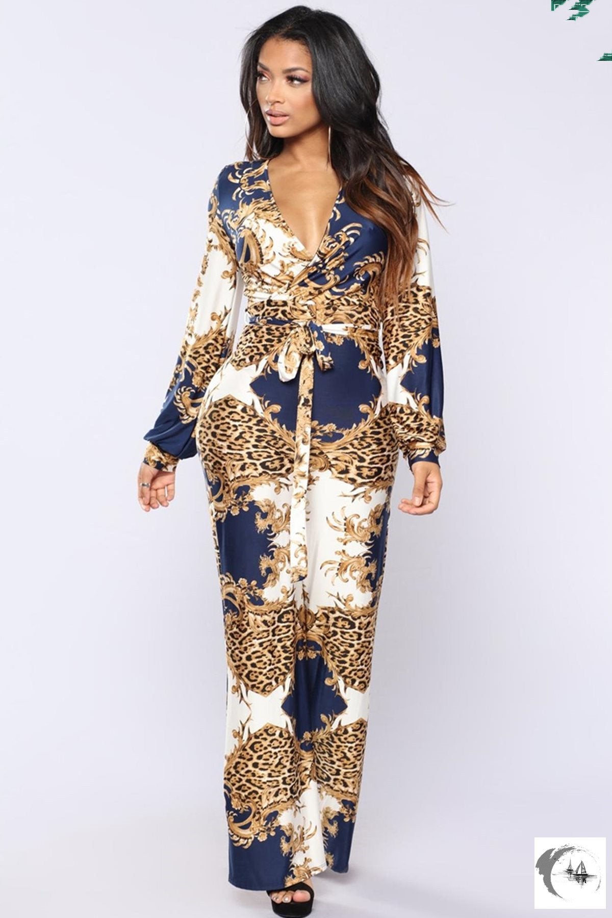 Sexy Printed Jumpsuit Nightclub Outfit On Jumpsuit