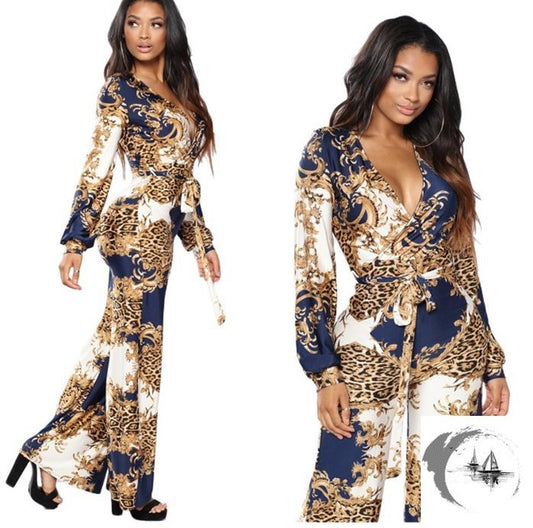 Sexy Printed Jumpsuit Nightclub Outfit On Jumpsuit - Empire P.E