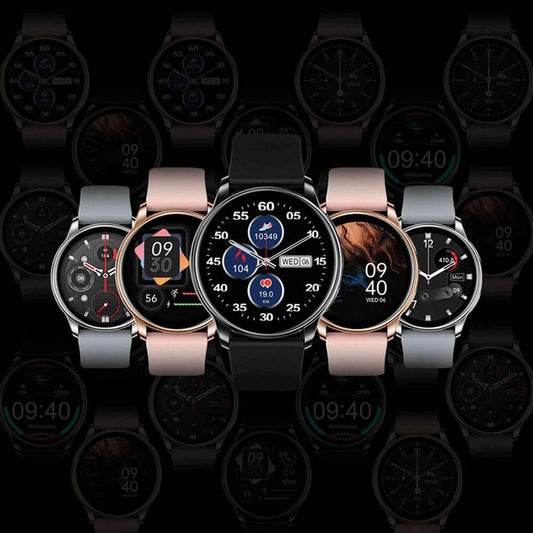 Smart Couple Watch Round Screen Bluetooth Calling Heart Rate Blood Oxygen Sleep Monitoring - Empire P.E