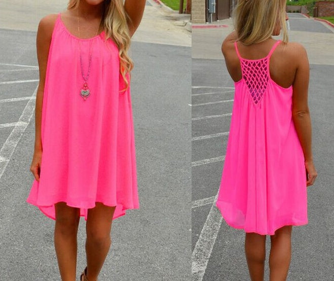 Sleeveless mesh dress