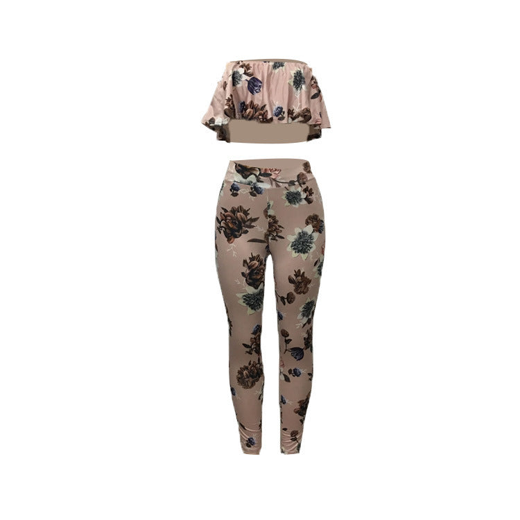 Sexy nightclub digital printing two-piece suit