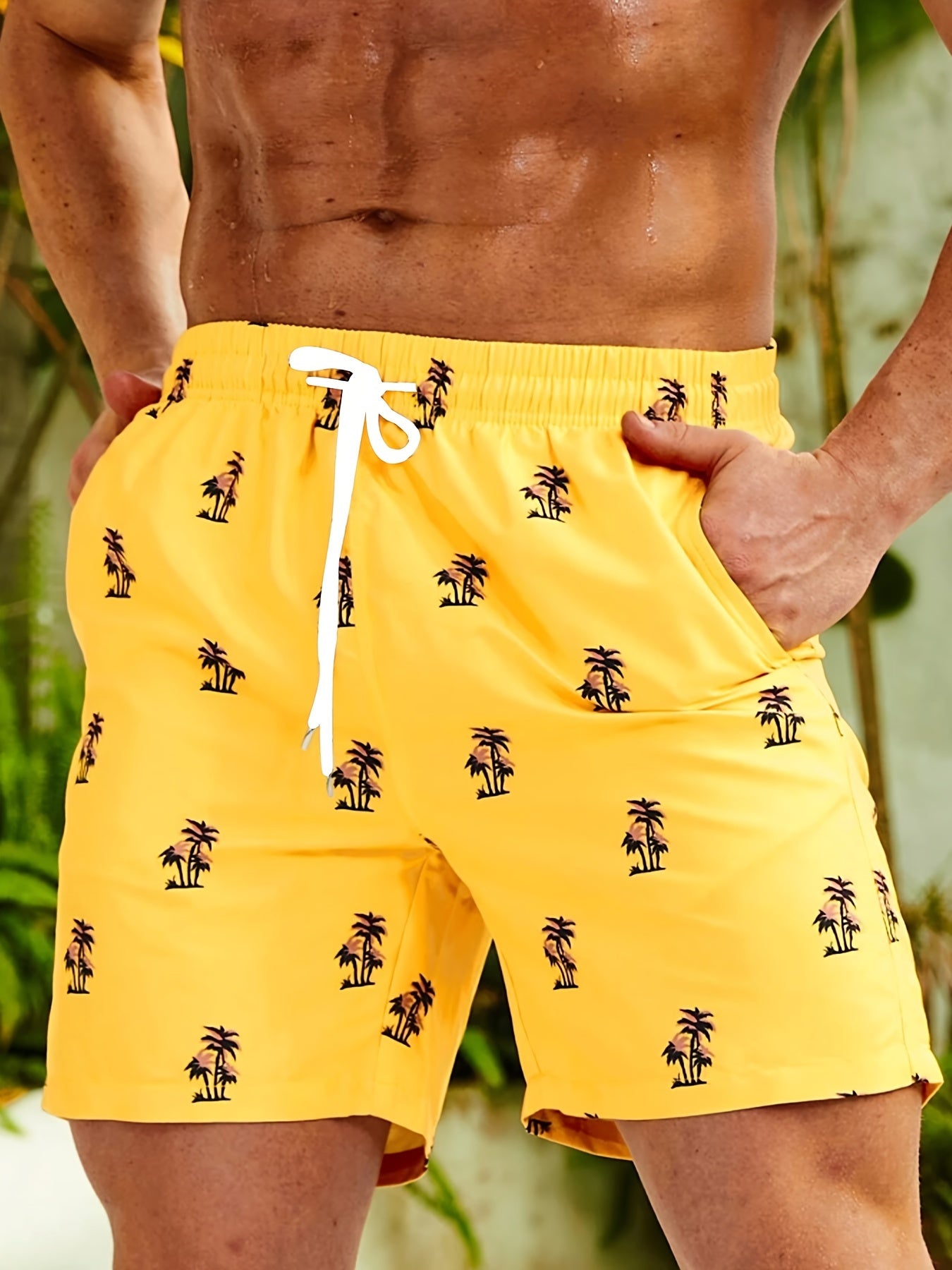 Men's Coconut Trees Graphic Print Shorts